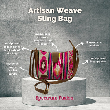 Artisan Weave Sling Bag - Spectrum Fusion