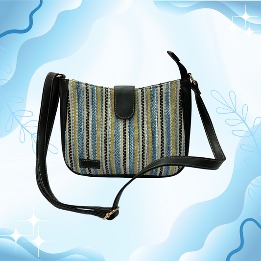 Artisan Weave Sling Bag - Blue Wave (BOGO)