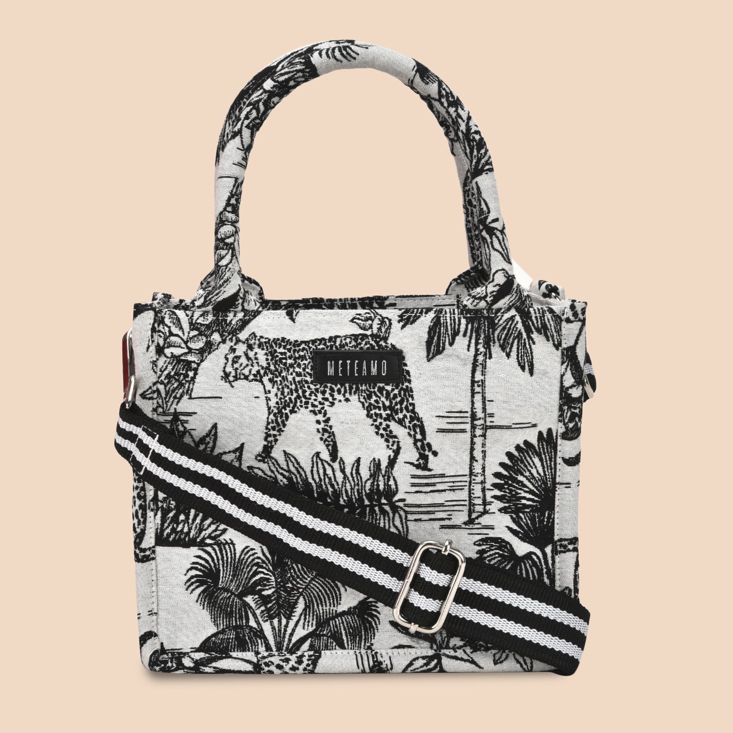 Vufia - Black & White Jacquard Box Bag - Small