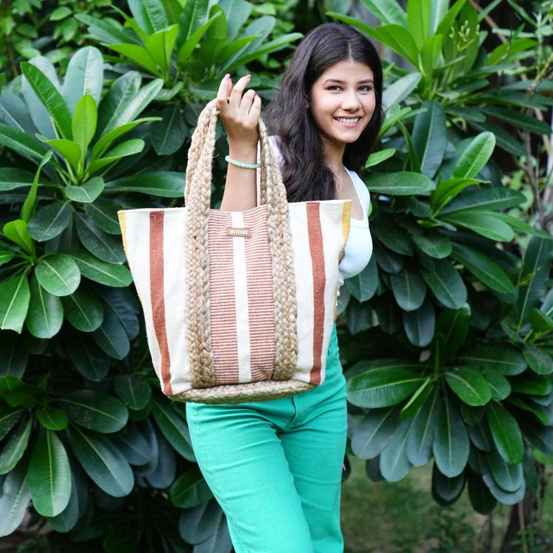 Cajut Cotton Jute Handbag – METEAMO - Main Image