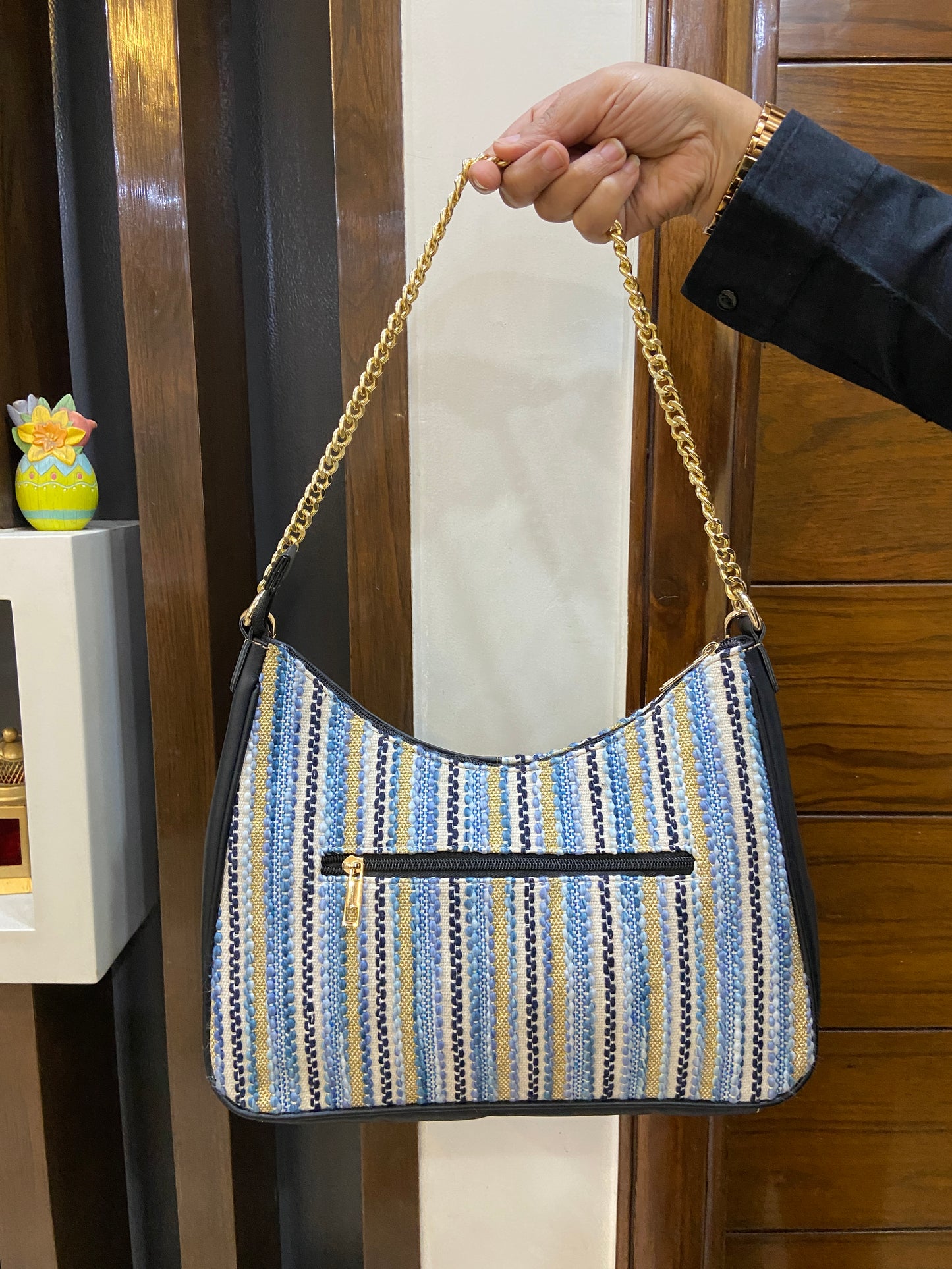 Crescent Baguette - Blue Wave - Everyday Shoulder Bag