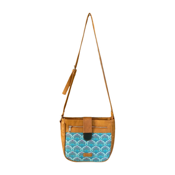 Crossbody Sling Bag - Blue Lotus