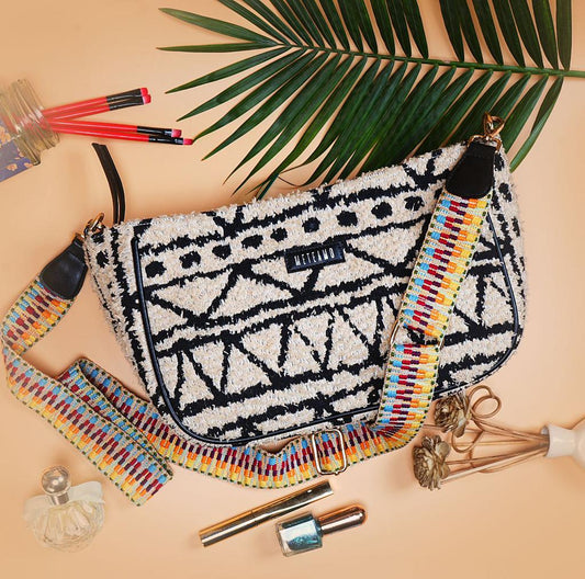 Monochrome Tribal - Jacquard Sling Bag