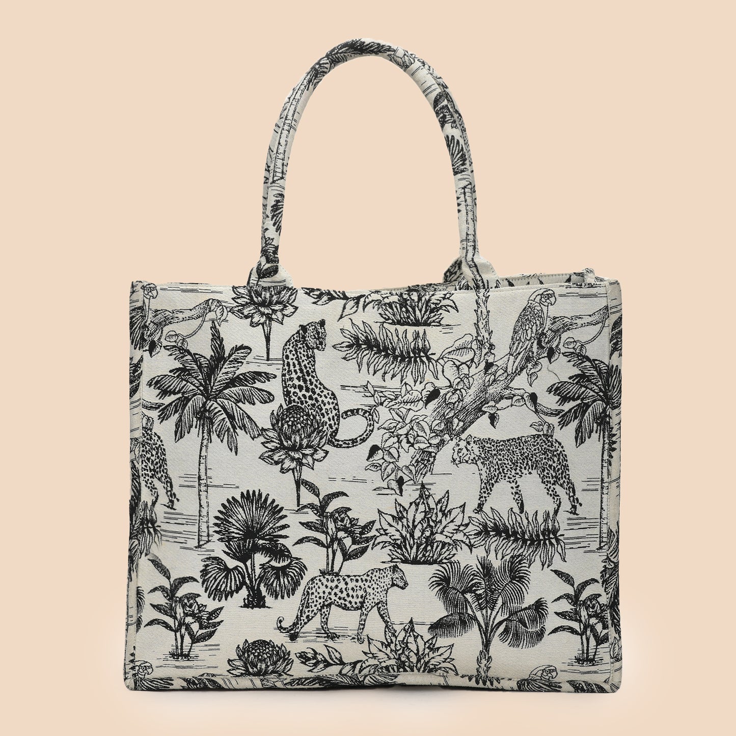 Vufia - Black & White Jacquard Box Bag - Jumbo