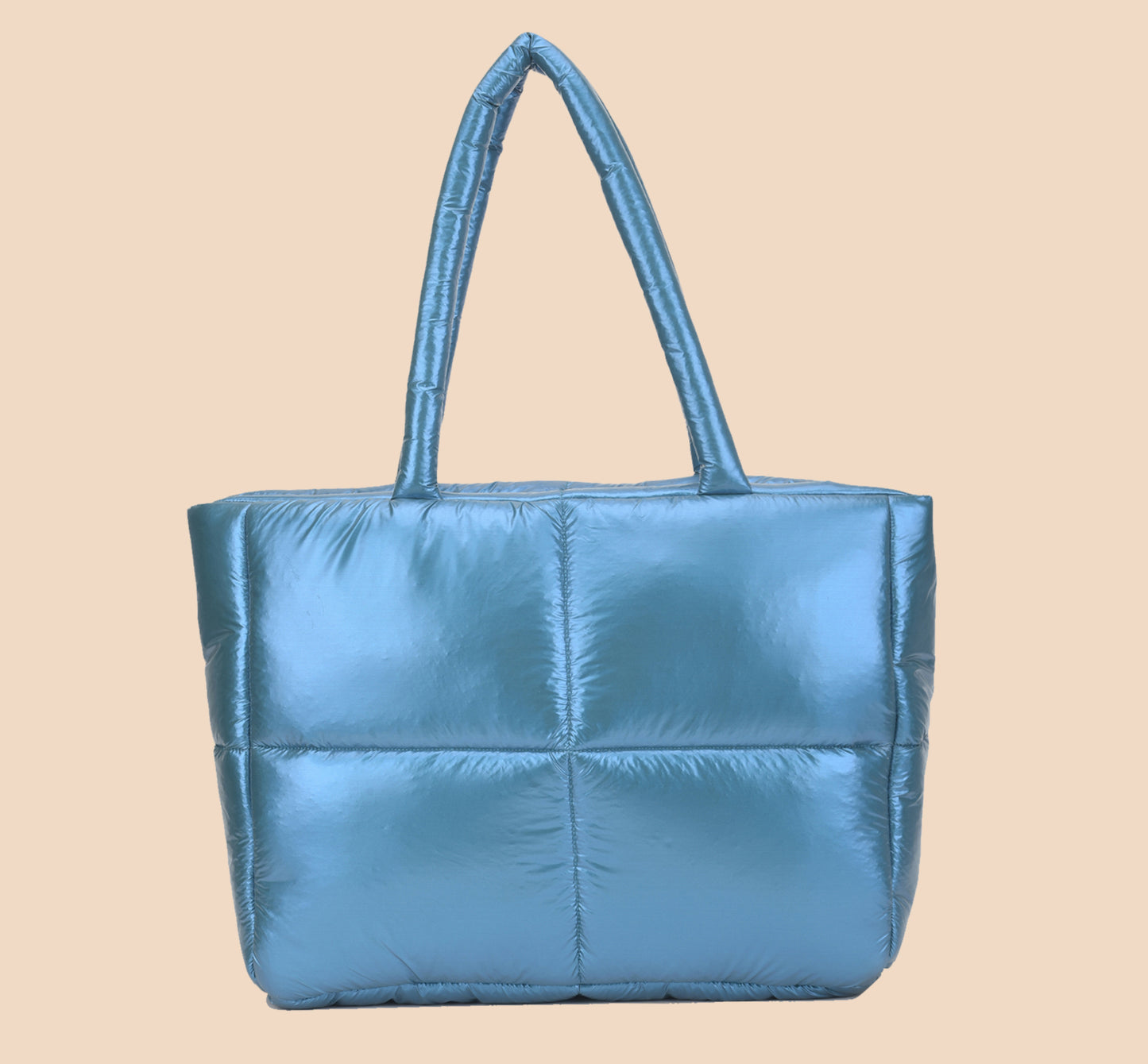 Fumadora Blue - Square Box Fancy Puffer Handbag