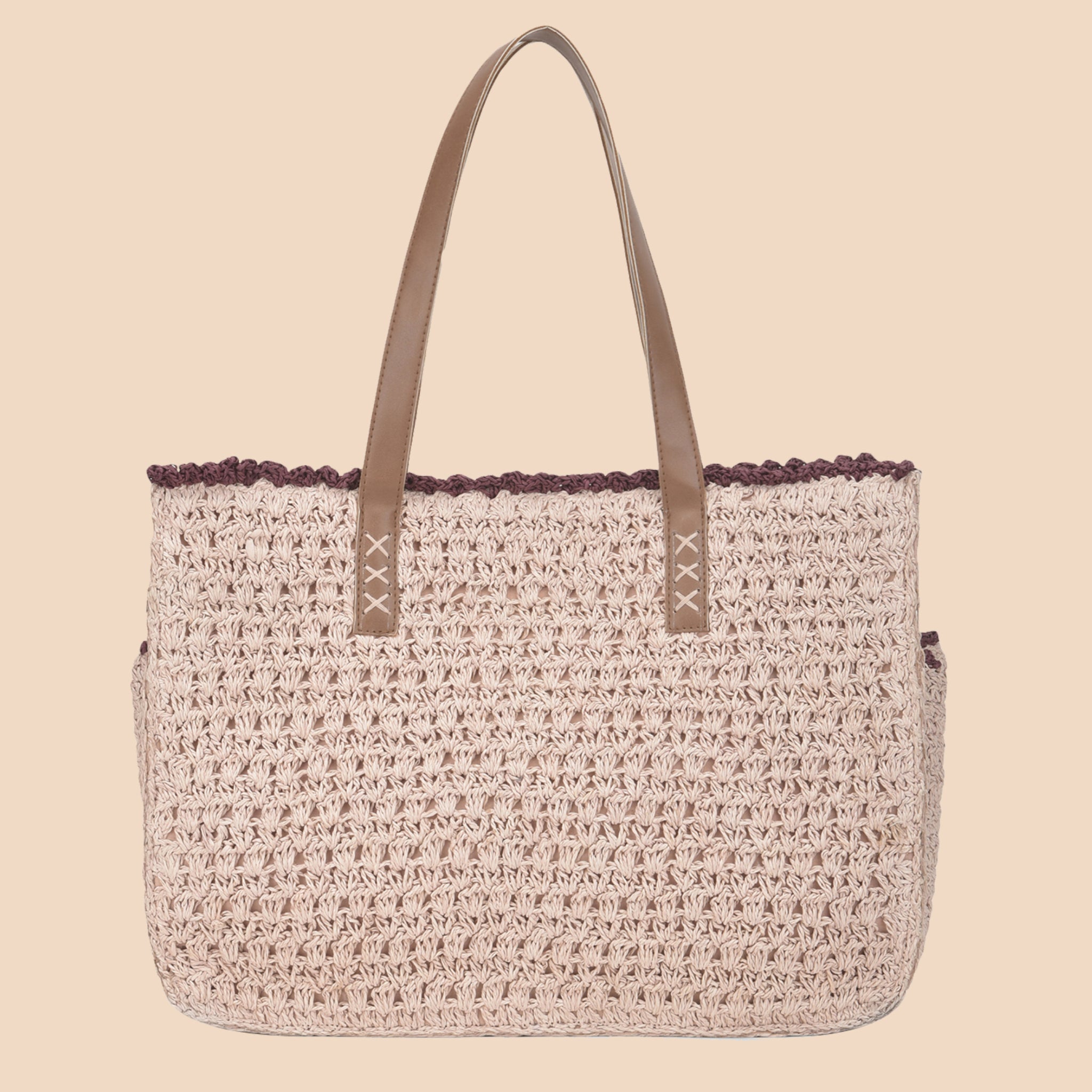 Mahroo - Raffia Crochet Box Bag