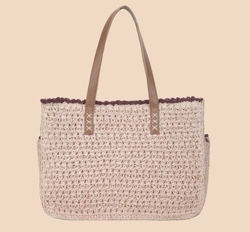 Mahroo - Raffia Crochet Box Bag