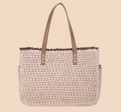 Mahroo - Raffia Crochet Box Bag