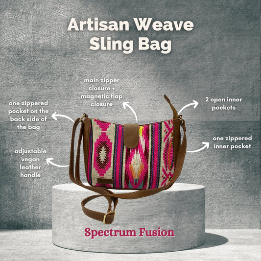 🎁 Artisan Weave Sling Bag - Spectrum Fusion (BOGO) (Discount)
