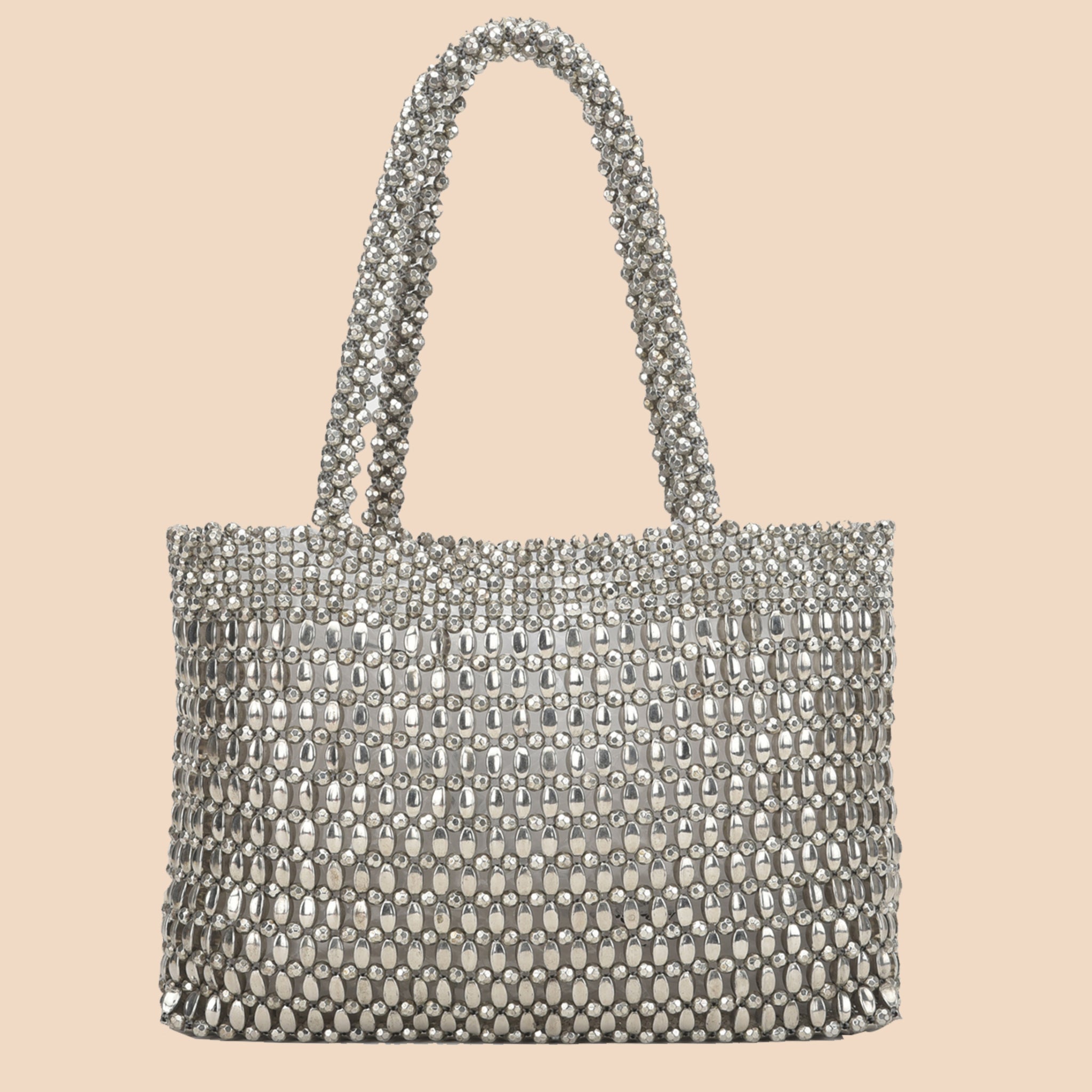 Rosario - Silver Beads Handbag