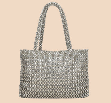 Rosario - Silver Beads Handbag