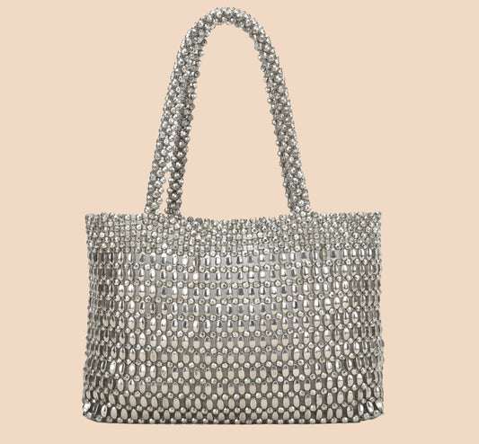 Rosario - Silver Beads Handbag