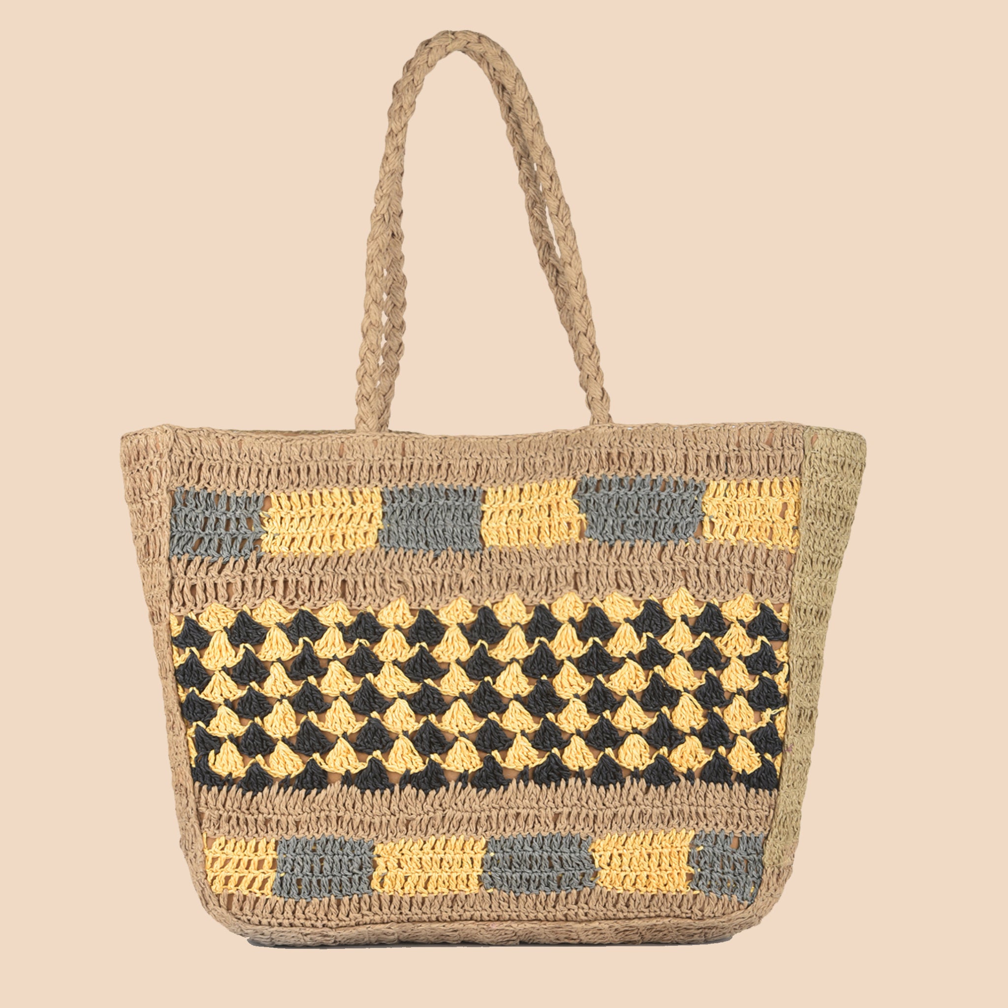 Rubai - Raffia Box Bag