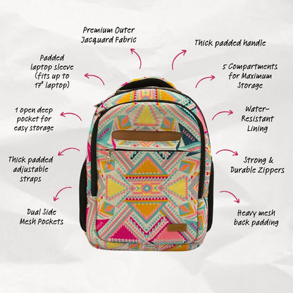 Pink Trivia- Travel & Laptop BackPack