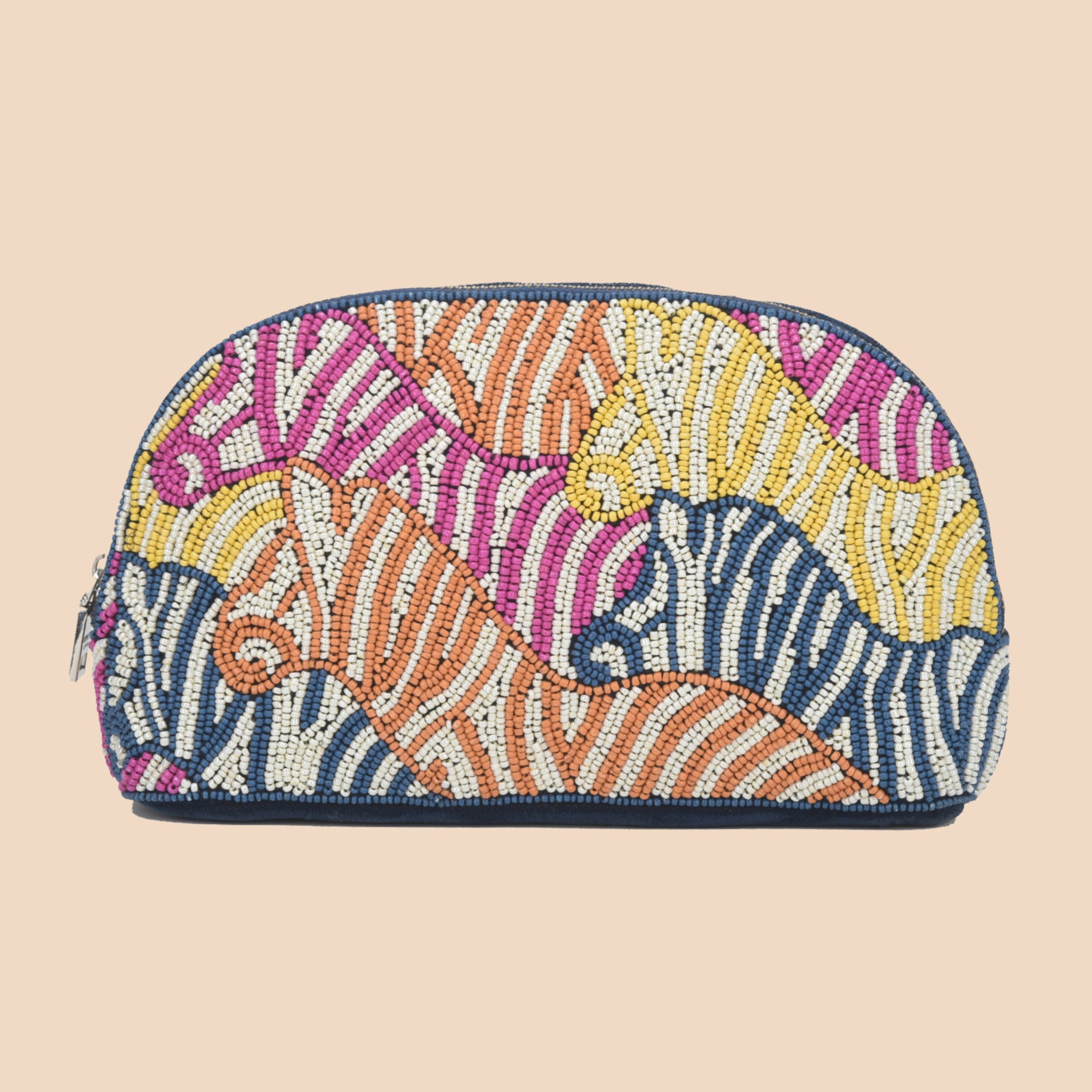 Sequina Pink - Beaded Make-Up Pouch