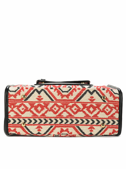 Tribal Loom Artisan Weave Office Tote