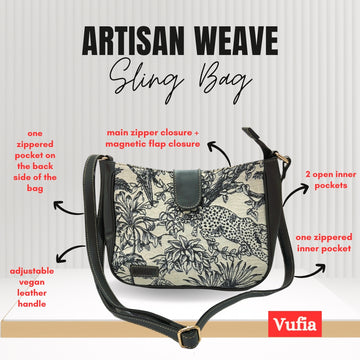 Artisan Weave Sling Bag - Vufia