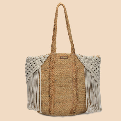 Macju - Jute & Macrame Handbag