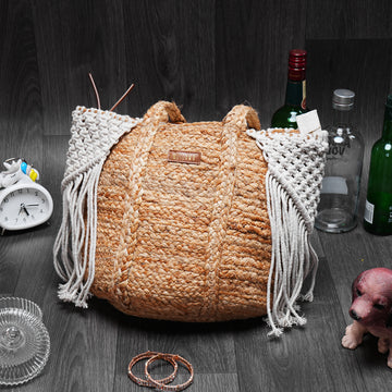 Macju - Jute & Macrame Handbag