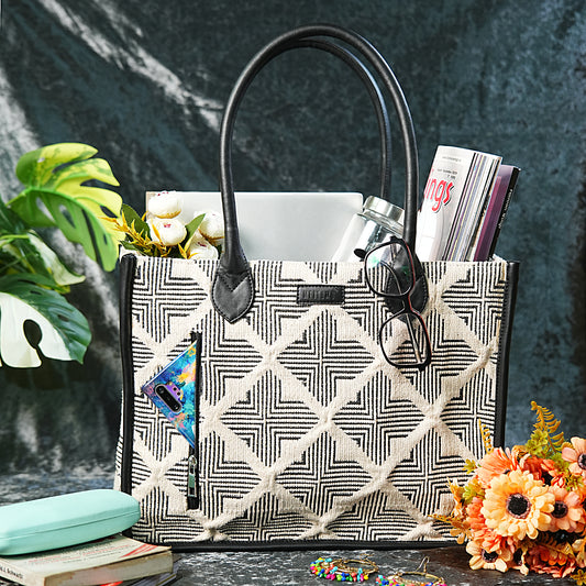 Artisan Weave Office Tote - Duo Tone