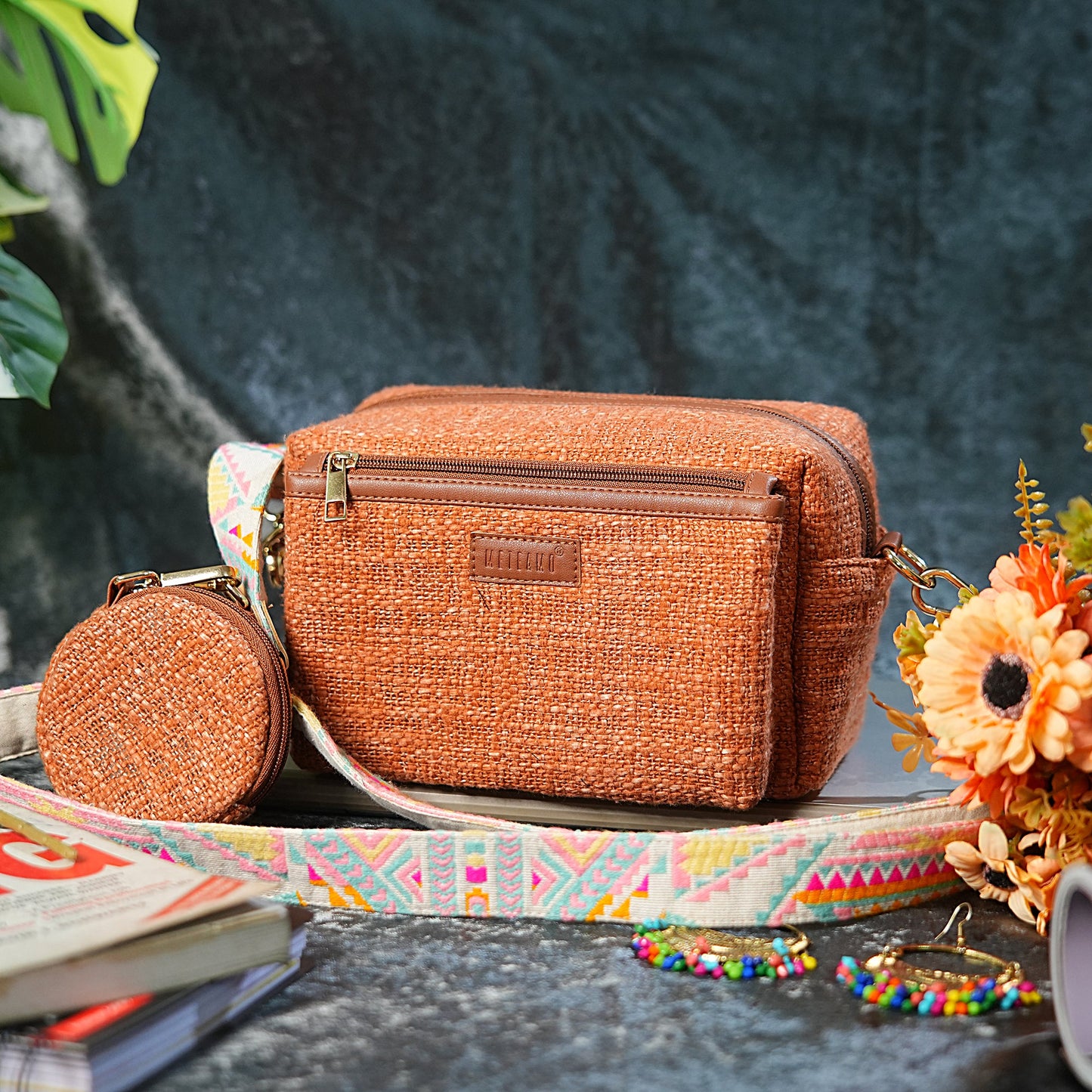🎁 Sunset Amber - Box Sling Bag (BOGO) (Discount)