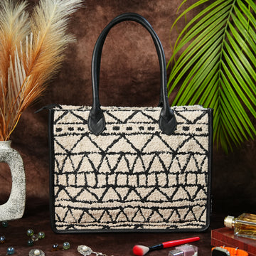 Artisan Weave Tote - Monochrome