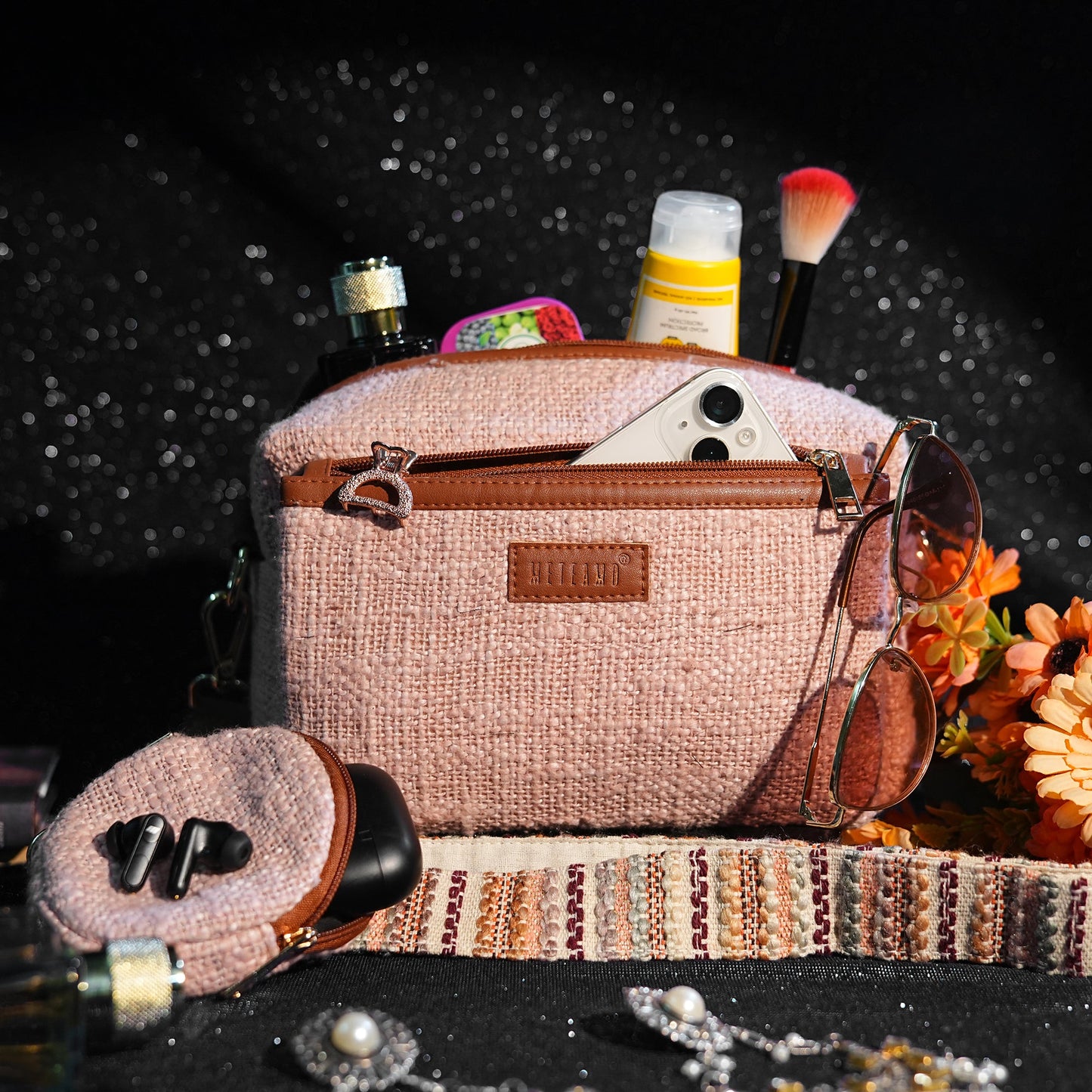 🎁 Blush Blossom - Box Sling Bag (BOGO) (Discount)