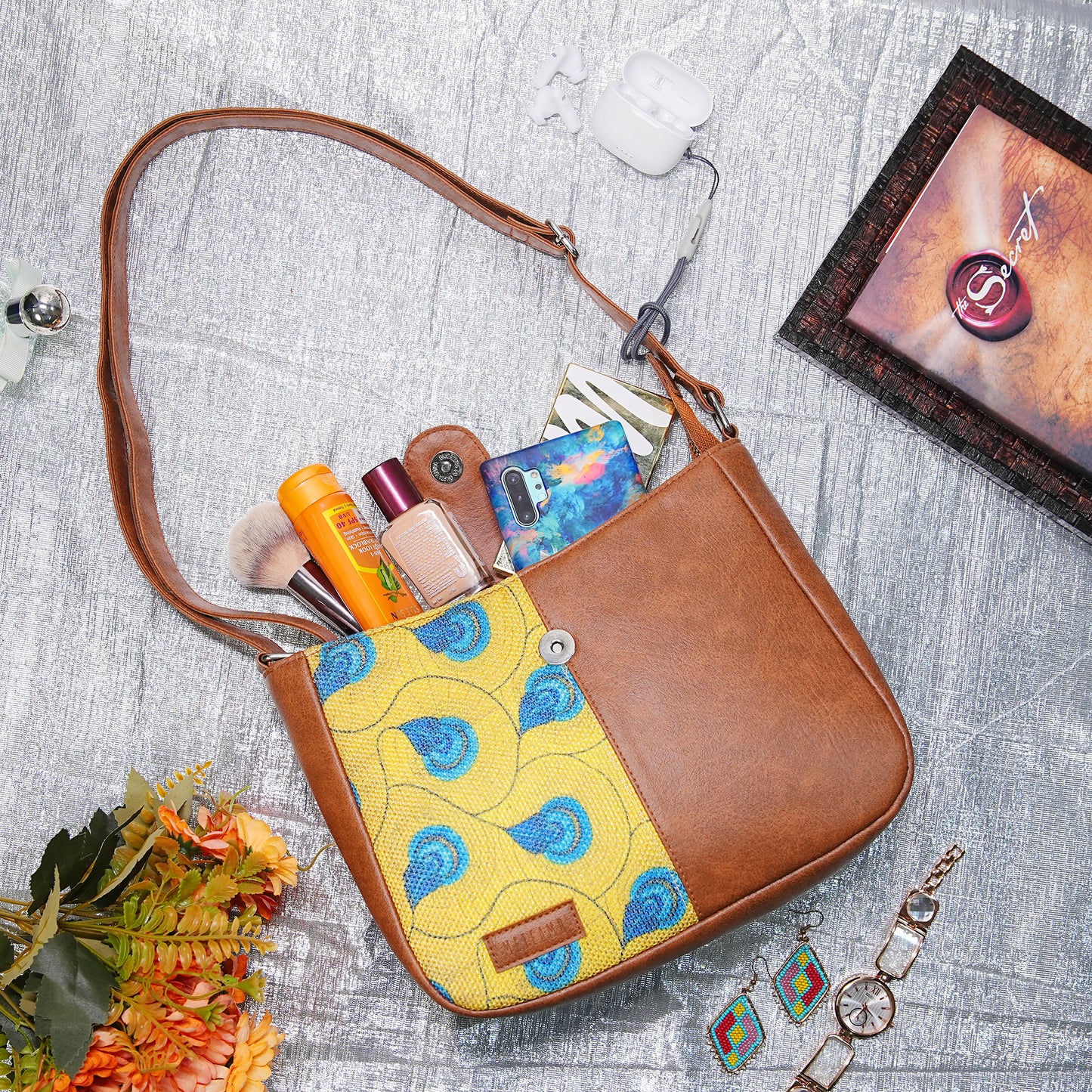 Sling Bag - Yellow Peacock (BOGO)