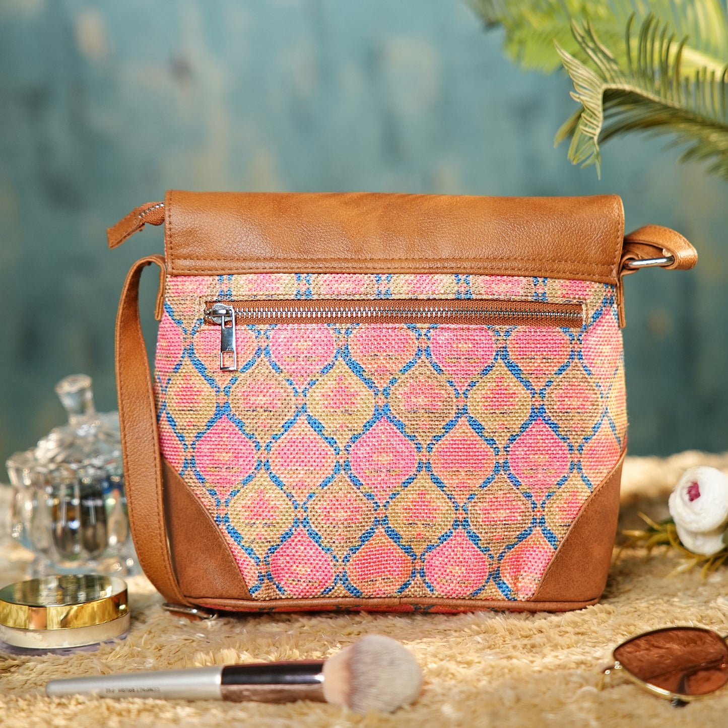 Sling Bag with Flap - Ruhani Pink (BOGO)