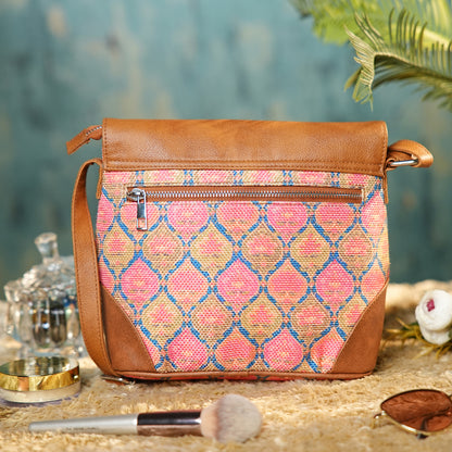 Sling Bag with Flap - Ruhani Pink (BOGO)