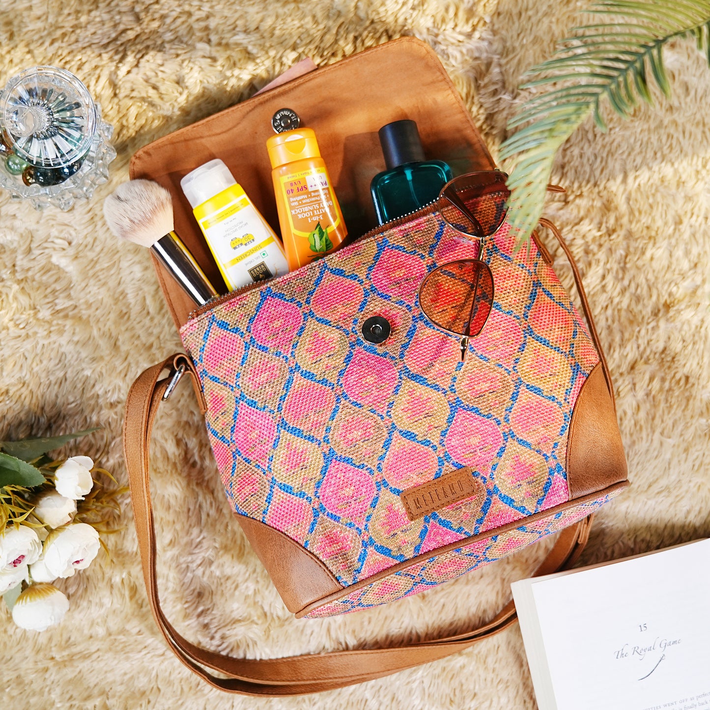 Sling Bag with Flap - Ruhani Pink (BOGO)