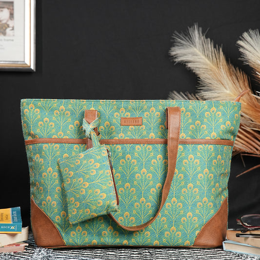 Mayur - Office Tote Bag with Mini Pouch