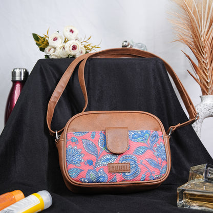 Sling Bag - Blue & White Flowers (BOGO)