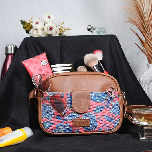 🎁 Sling Bag - Blue & White Flowers (BOGO) (Discount)