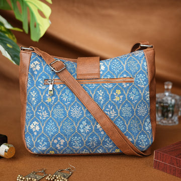 Sling Bag - Blue Flowers