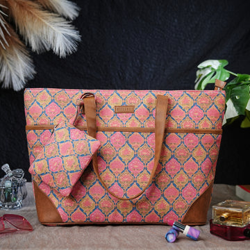 Ruhani Pink - Tote Bag with Mini Pouch