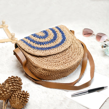 Zerjin - Indigo Raffia Sling Bag