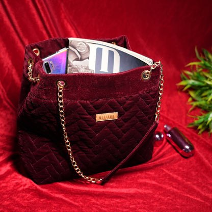 Roush- Red Velvet Party Shoulder Bag