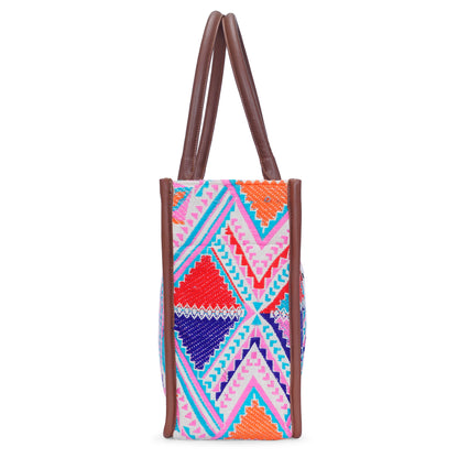 Artisan Weave Tote - Rose