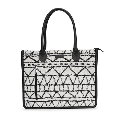 Artisan Weave Tote - Monochrome Tribal