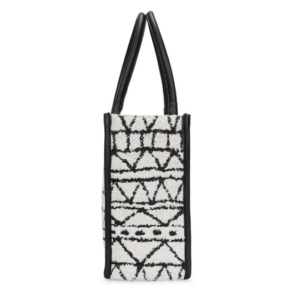 Artisan Weave Tote - Monochrome Tribal