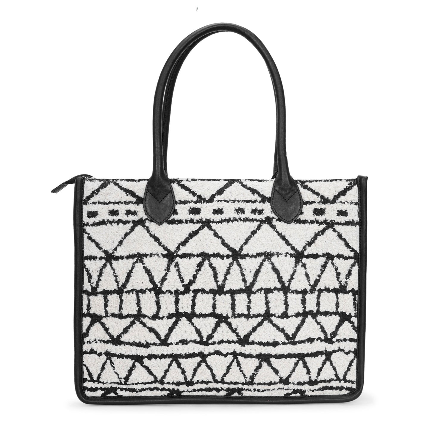Artisan Weave Tote - Monochrome Tribal