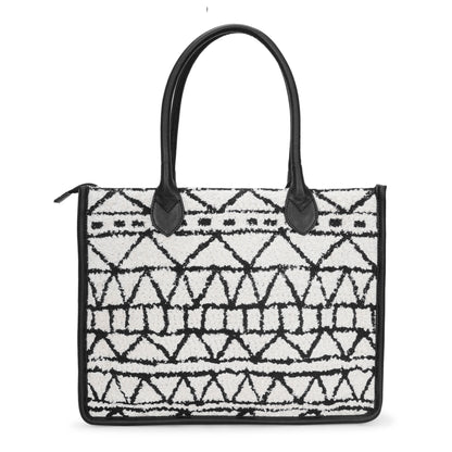 Artisan Weave Tote - Monochrome Tribal