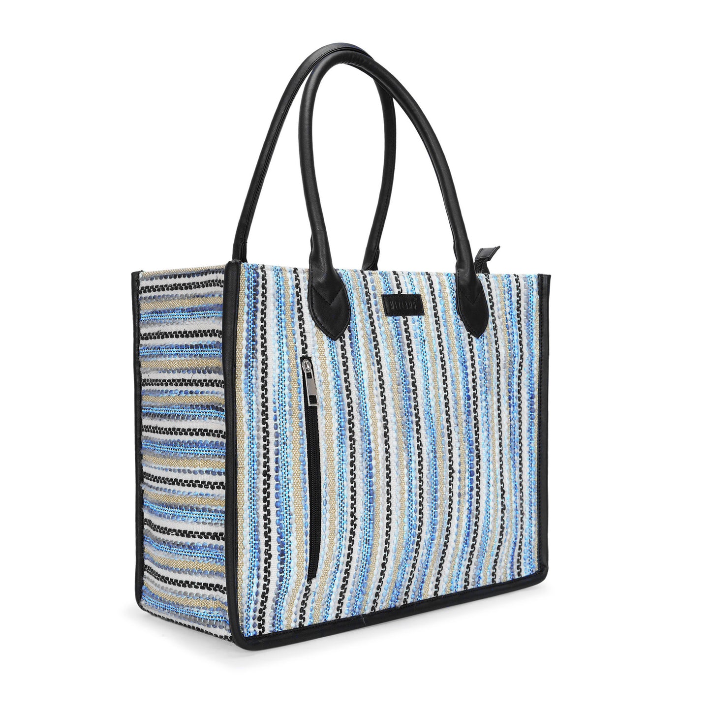 Artisan Weave Tote - Blue Wave