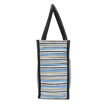 Artisan Weave Tote - Blue Wave