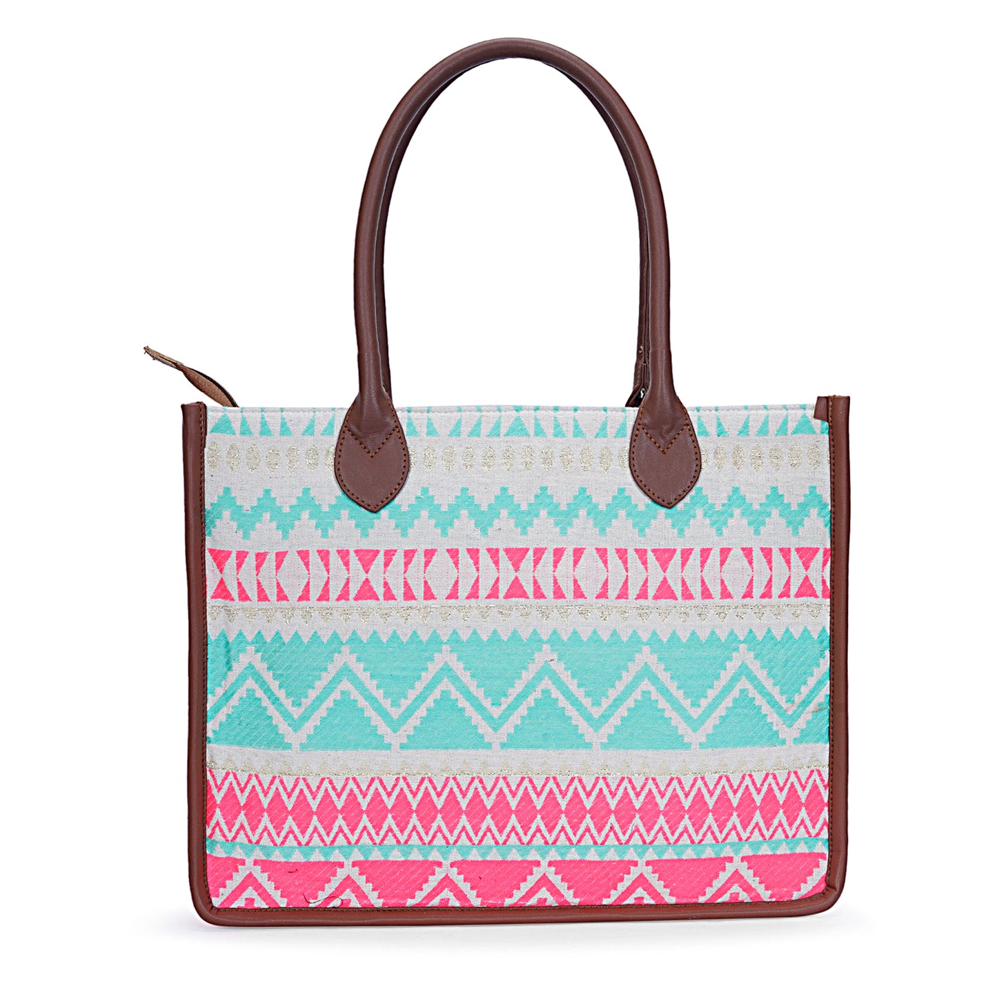 Artisan Weave Tote - Mint Blush