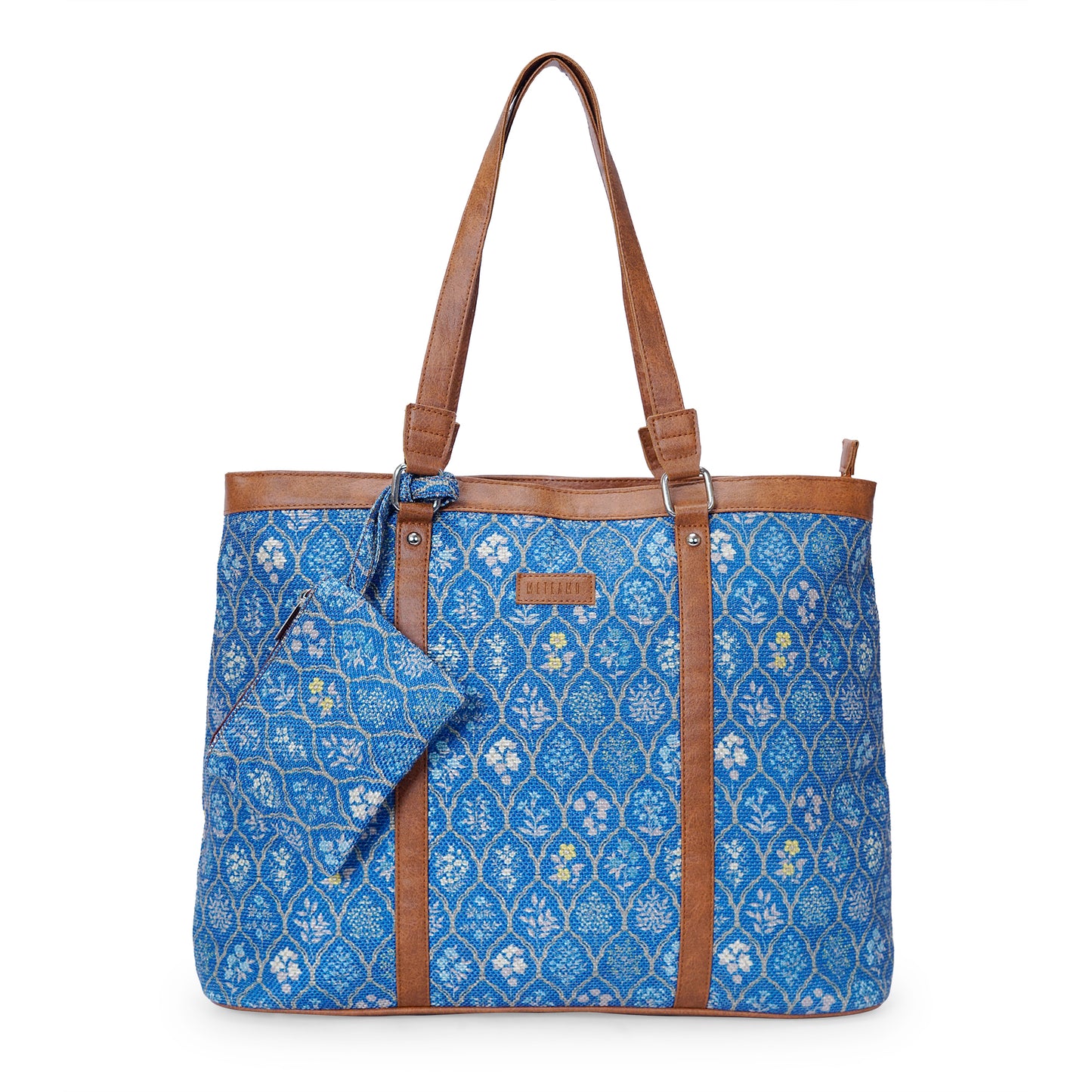 Office Tote - Blue Flowers