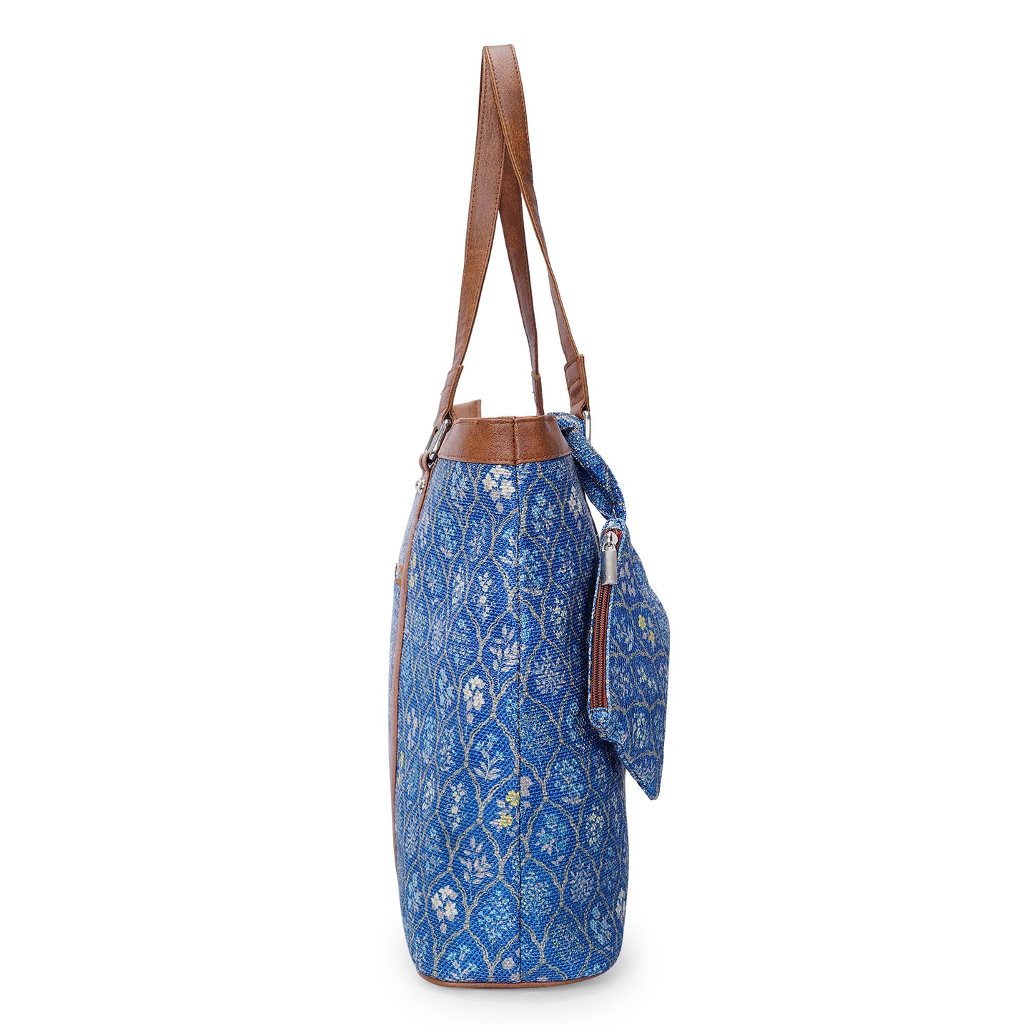 Office Tote - Blue Flowers