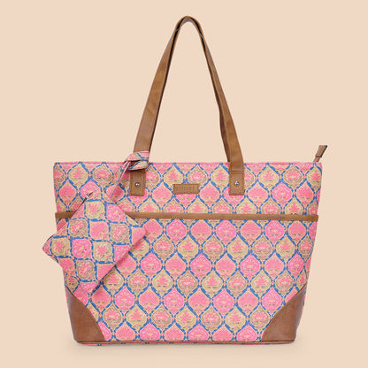 Ruhani Pink - Tote Bag with Mini Pouch