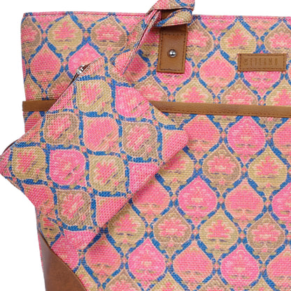 Ruhani Pink - Tote Bag with Mini Pouch